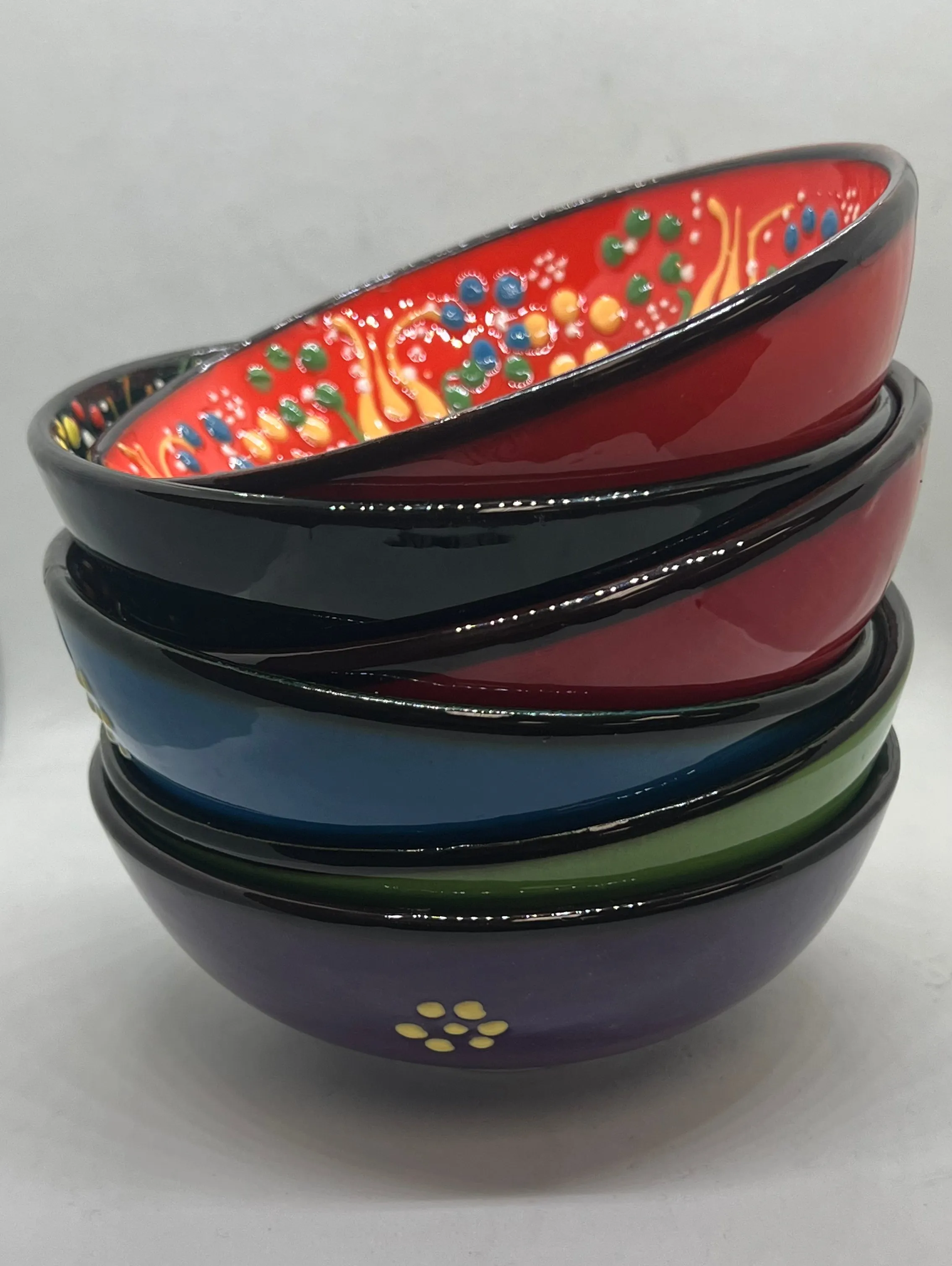 Turkish Glass Bowl - Multiple Colors