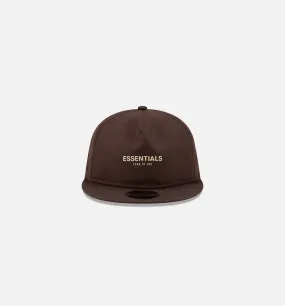 Walnut Fear Of God Essentials Retro Crown 9Fifty Strapback Mens Hat - Brown