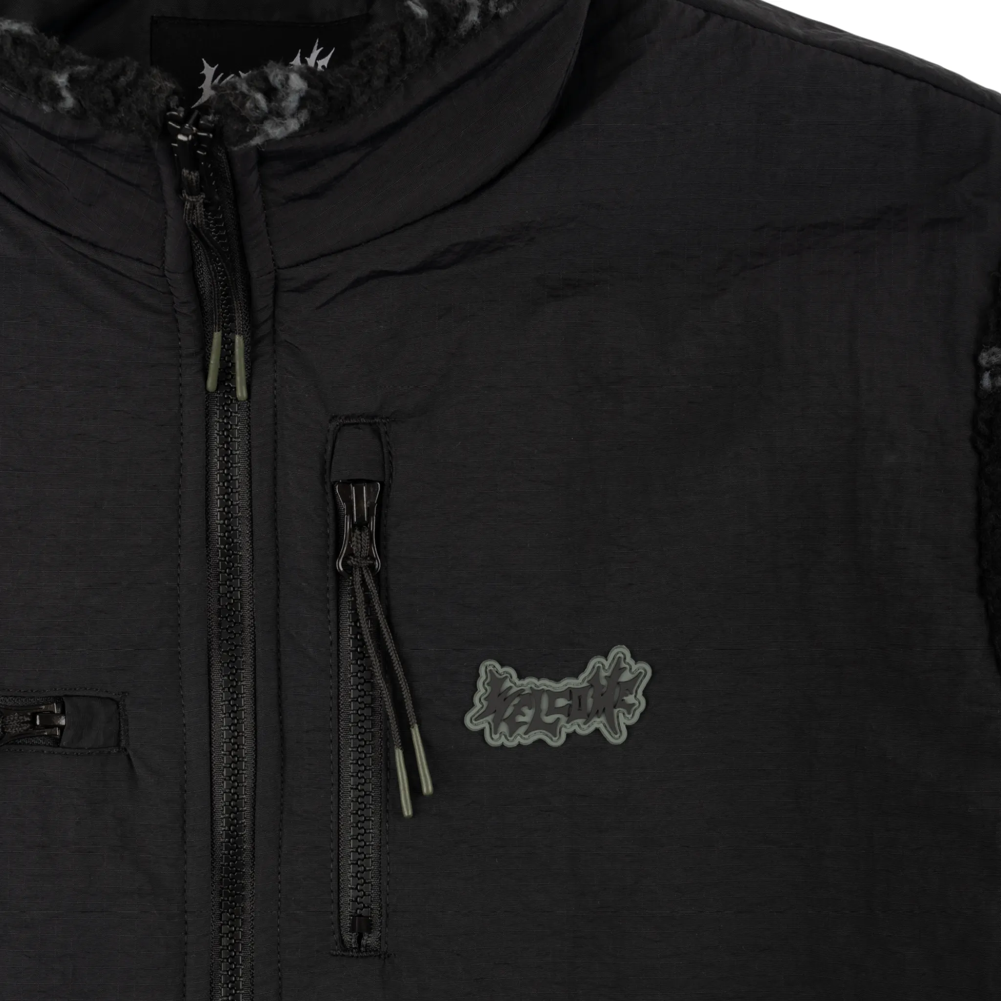 Wire Full-Zip Sherpa Fleece - Black