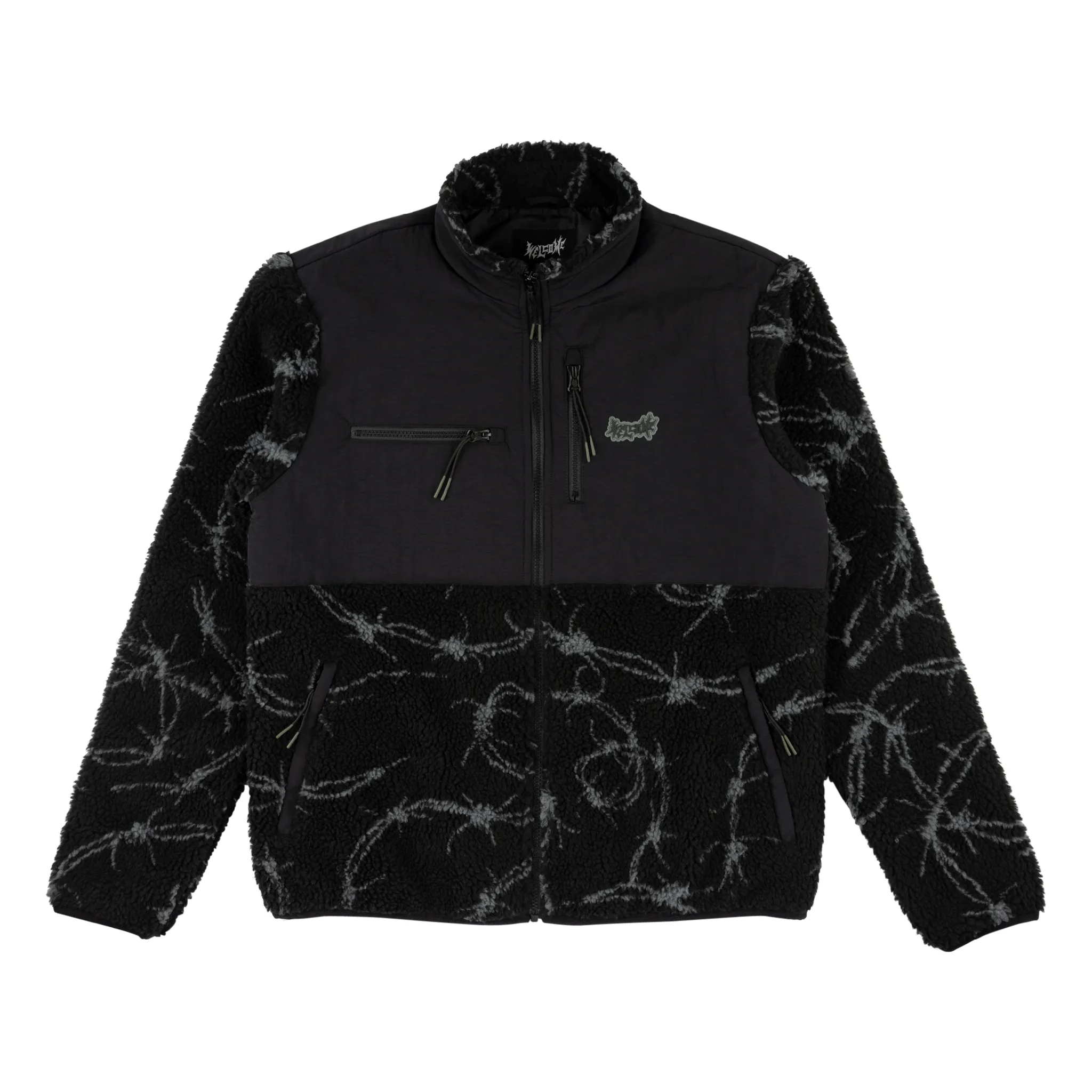 Wire Full-Zip Sherpa Fleece - Black