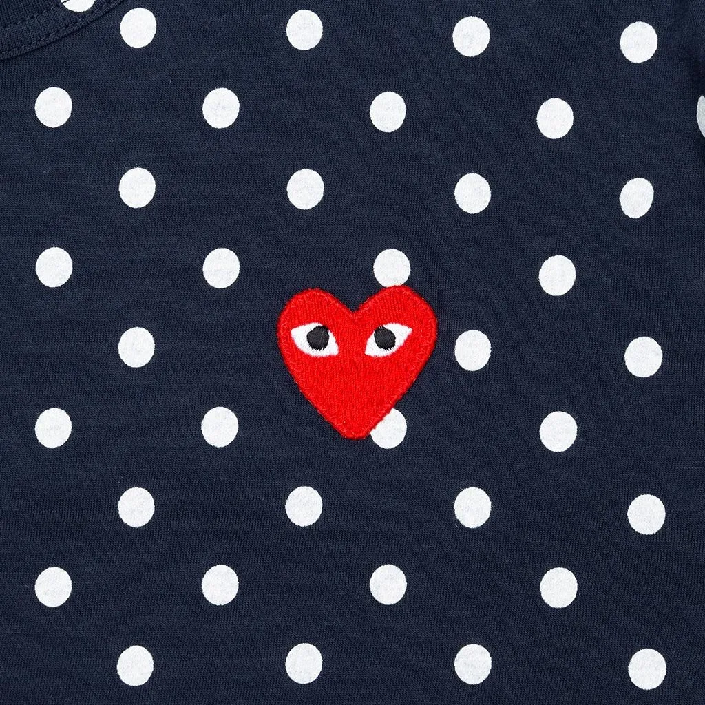 Women's Polka Dot L/S T-Shirt - Navy