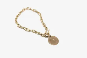 Zoe Chicco 14k Sunbeam Medallion Charm Bracelet